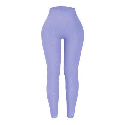 Lilly's Solid Thread Seamless Knit Yoga Pants