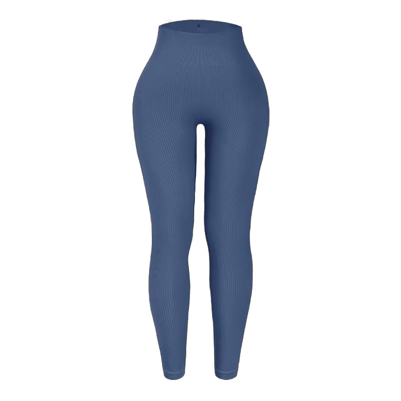 Lilly's Solid Thread Seamless Knit Yoga Pants
