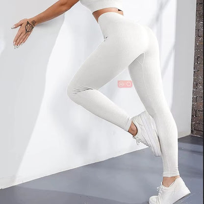 Lilly's Solid Thread Seamless Knit Yoga Pants