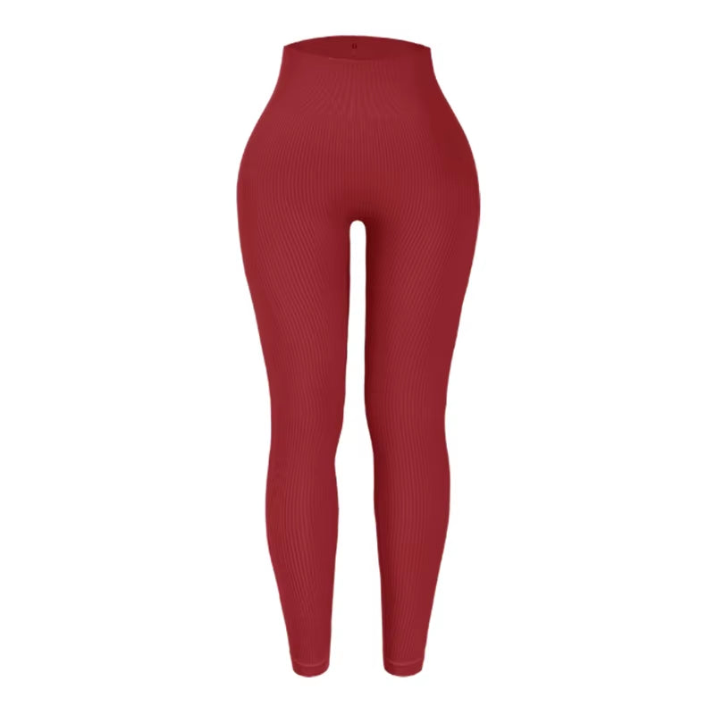 Lilly's Solid Thread Seamless Knit Yoga Pants