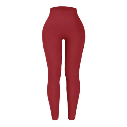 Lilly's Solid Thread Seamless Knit Yoga Pants