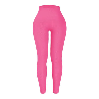 Lilly's Solid Thread Seamless Knit Yoga Pants