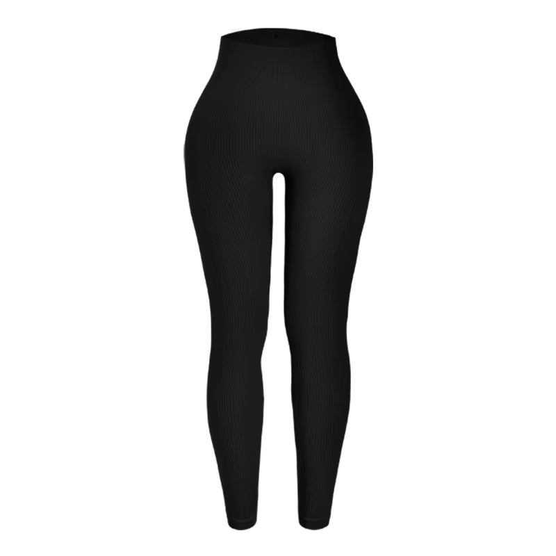Lilly's Solid Thread Seamless Knit Yoga Pants