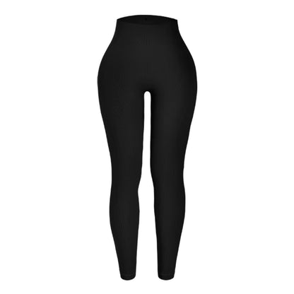 Lilly's Solid Thread Seamless Knit Yoga Pants